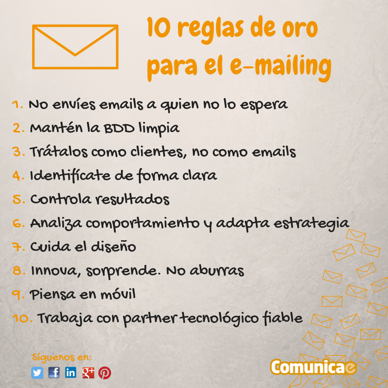 10 reglas de oro para el e-mailing