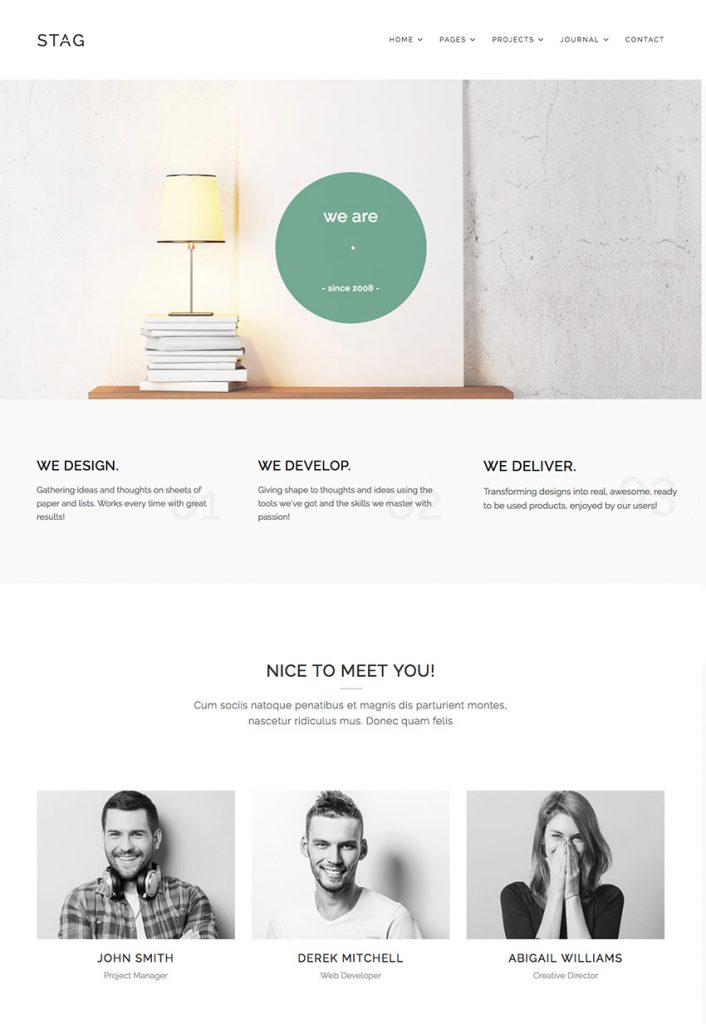 Diseño web ejemplo plantilla minimalista